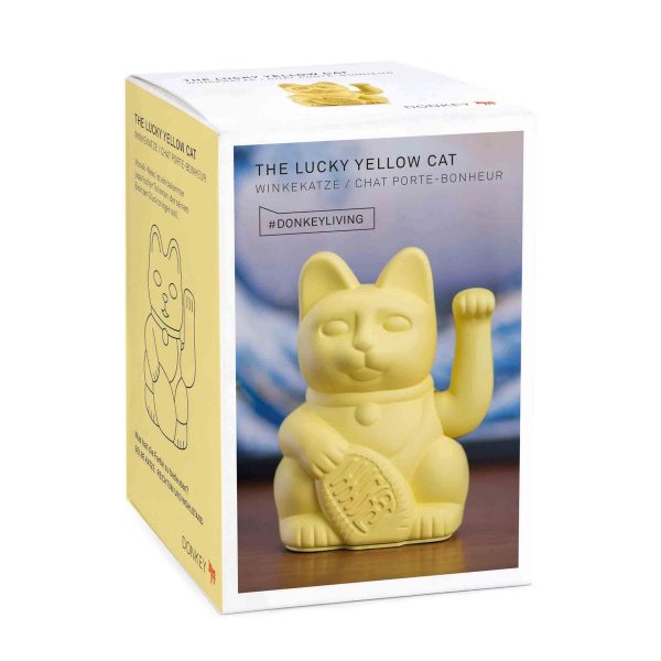 Maneki Neko Gelukskat - lucky kat geel - Afbeelding 3