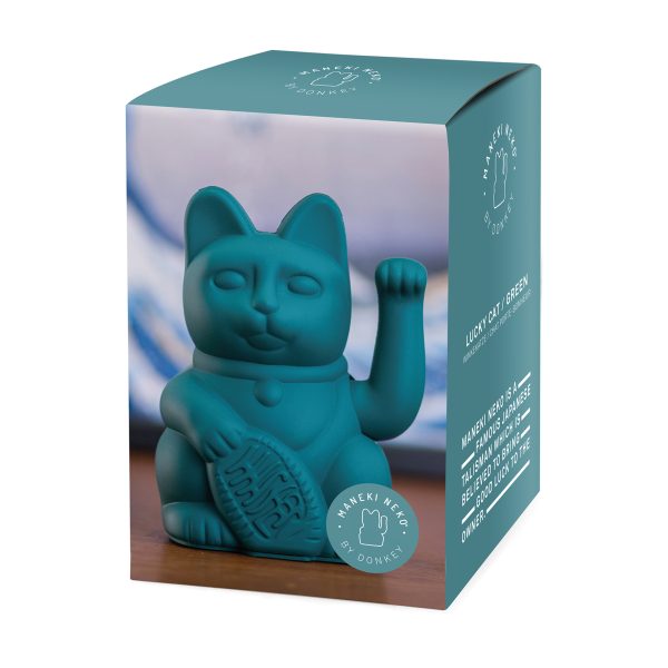 Maneki Neko Gelukskat - lucky kat groen - Afbeelding 3