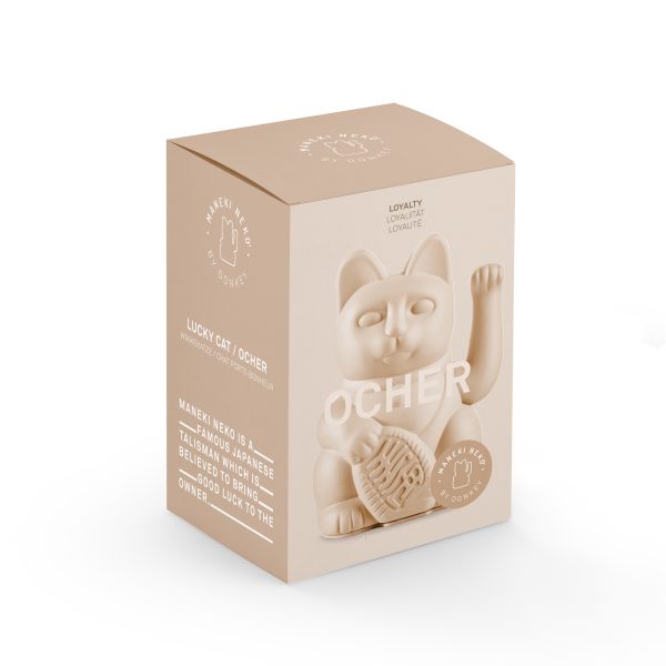 Maneki Neko Gelukskat - lucky kat oker - Afbeelding 2