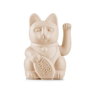 Maneki Neko Gelukskat - lucky kat oker