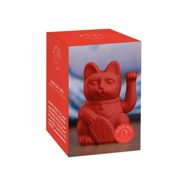 Maneki Neko Gelukskat - lucky kat rood - Afbeelding 3