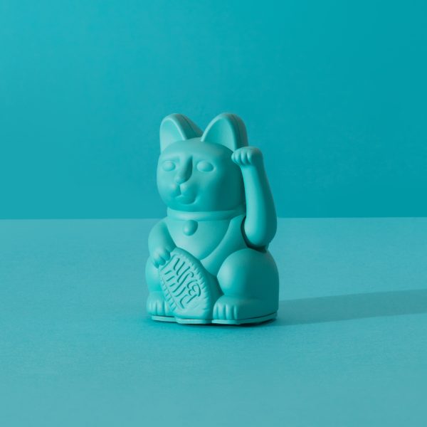 Maneki Neko Gelukskat - lucky kat mini turkoois
