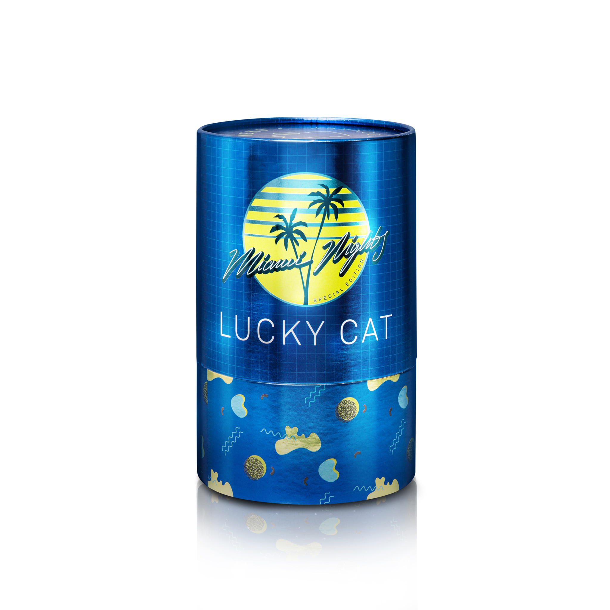 DONKEY Products – Lucky Cat Jaune – Maneki Neko Porte-Bonheur Richesse, Design Mat Élégant 15 Cm, Figurine Décorative Japonaise