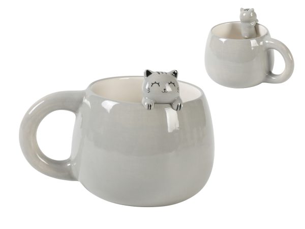 iTotal - Ceramic Mug (mok) met hangende kat - Afbeelding 6