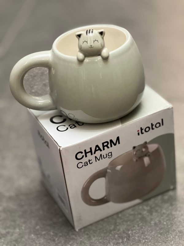 iTotal - Ceramic Mug (mok) met hangende kat