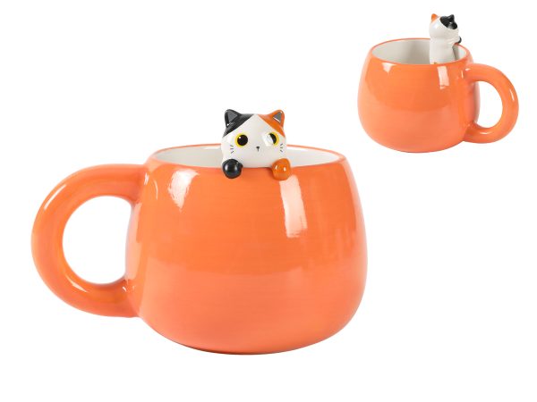 iTotal - Ceramic Mug (mok) met hangende kat - Afbeelding 4