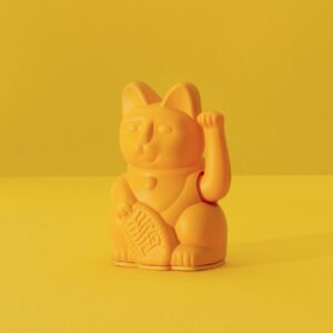 Maneki Neko Gelukskat - lucky kat mini deep yellow