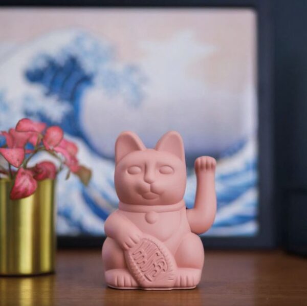 Maneki Neko Gelukskat - lucky kat pink