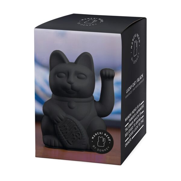 Maneki Neko Gelukskat - lucky kat mini zwart - Afbeelding 2