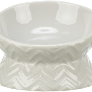 Verhoogde keramische voer-/waterbak - licht taupe