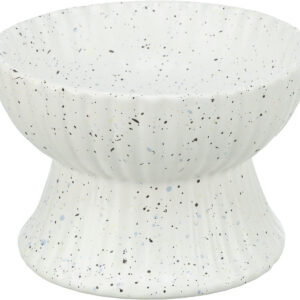 Verhoogde keramische voer-/waterbak - spikkels