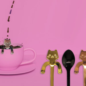 Winkee Kitty Coffee Spoon (lepel) Set van 4