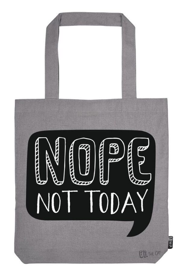 Ed, the Cat  - katoenen tas  - nope not today - Afbeelding 2