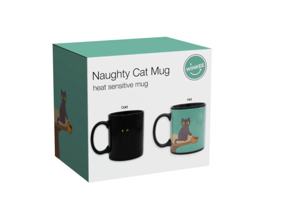 Winkee Naughty Cat heat sensitive mug - Afbeelding 5