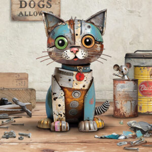 Bug Art - scrap kitten S004