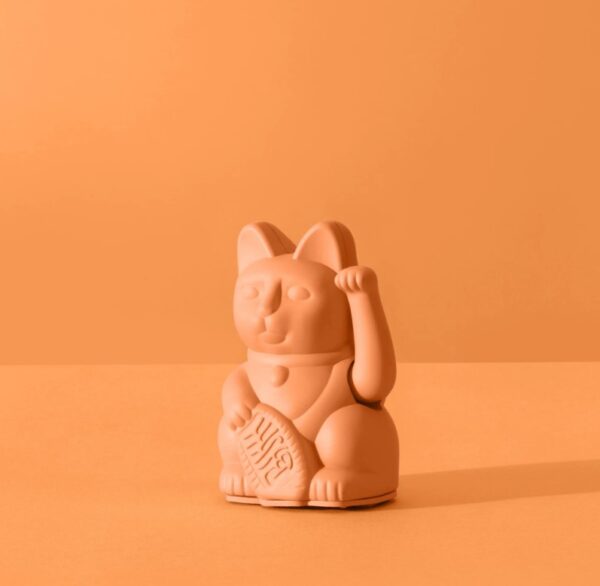 Maneki Neko Gelukskat - lucky kat mini perzik
