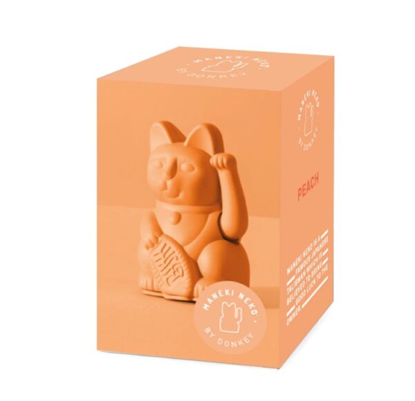 Maneki Neko Gelukskat - lucky kat mini perzik - Afbeelding 2