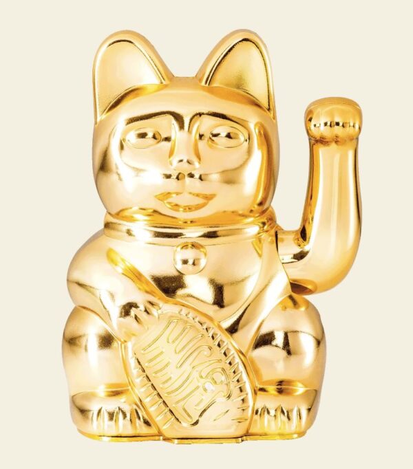 Maneki Neko Gelukskat - lucky kat Egypt glanzend goud - Afbeelding 2
