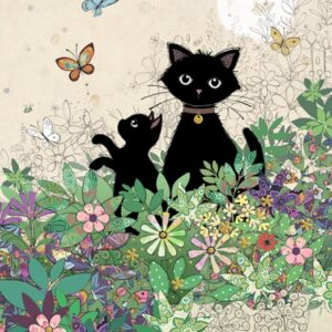 Bug Art  - Garden Kitties H035
