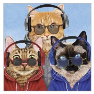 Servietten 'Chillin' Cats' 25x25 cm