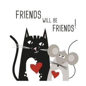 Servietten 'Friends will be friends'