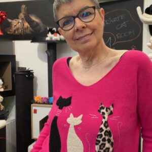 Zacht truitje met 3 katjes