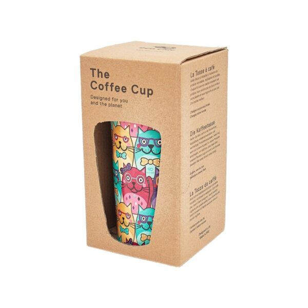 Eco Chic - The Travel Mug (thermosbeker) - N27 - Multiple Glasses Cat - Afbeelding 4