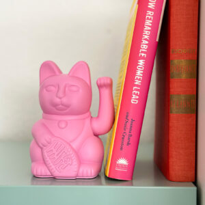 Maneki Neko Gelukskat - lucky kat mini hot pink