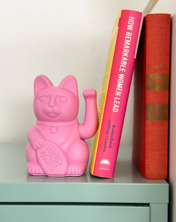 Maneki Neko Gelukskat - lucky kat hot pink