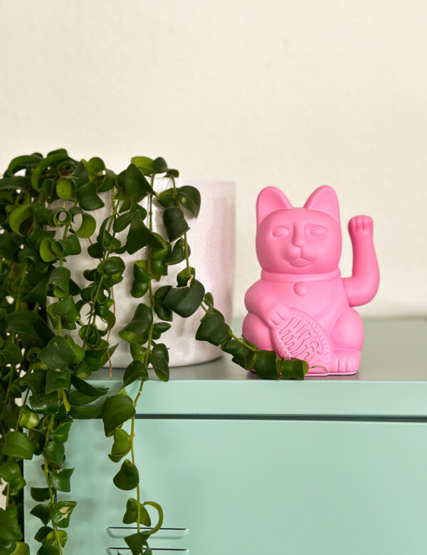 Maneki Neko Gelukskat - lucky kat hot pink - Afbeelding 4