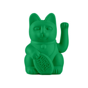 Maneki Neko Gelukskat - lucky kat vivid green