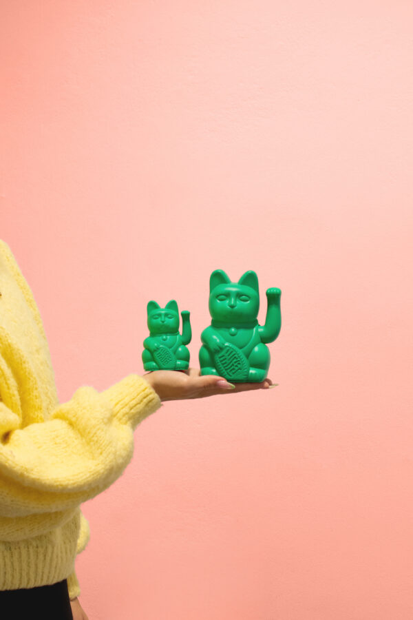 Maneki Neko Gelukskat - lucky kat vivid green - Afbeelding 3