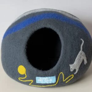 Everest® Handmade Cat Cave & Bed – Charcoal mixed
