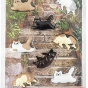 Trendform Magneten Lazy Cats - Set van 8 - Multicolour