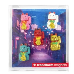 Trendform Magneten Lucky Cat - Set van 5 - Multicolour