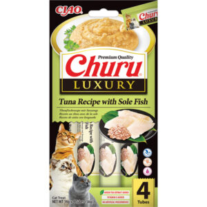 Inaba Churu Puree Luxury Tonijn & Zeetong