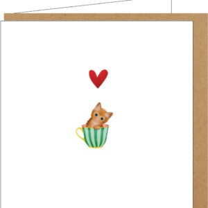 Kaartje YP129 - ros katje in kopje