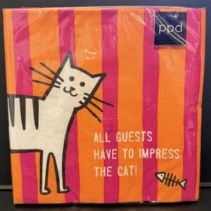 Servietten 'All guests have to impress the cat' 33x33 cm