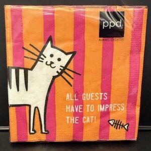 Servietten 'All guests have to impress the cat' 25x25 cm