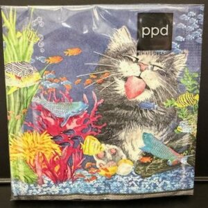 Servietten 'Cats go fish' 25x25 cm