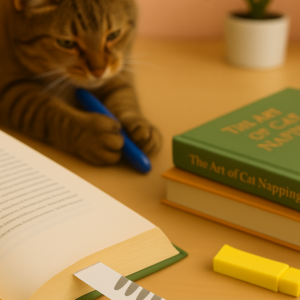 NPW bladwijzer met kattenmotief