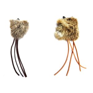 Purrs Wild Hare Leather Dangler