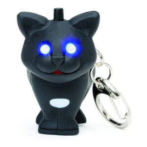 Cat Led Keychain - sleutelhanger zwarte kat met miauw en lichtje