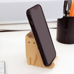 Cat Beechwood Phone Stand - telefoonstaander